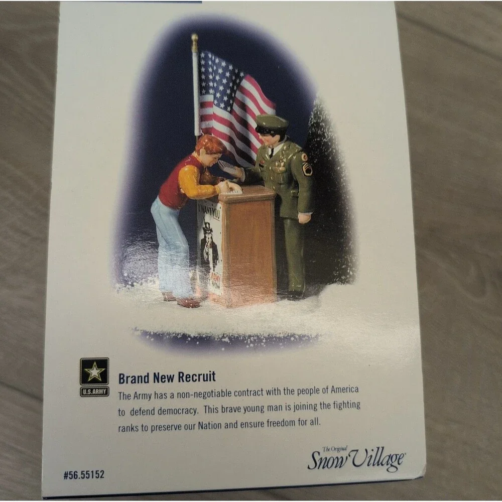 VTG Department 56 Snow Village Brand New Recruit Military U.S. Army  56.55152